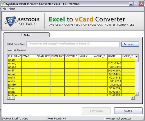 excel to vcard converter with crack